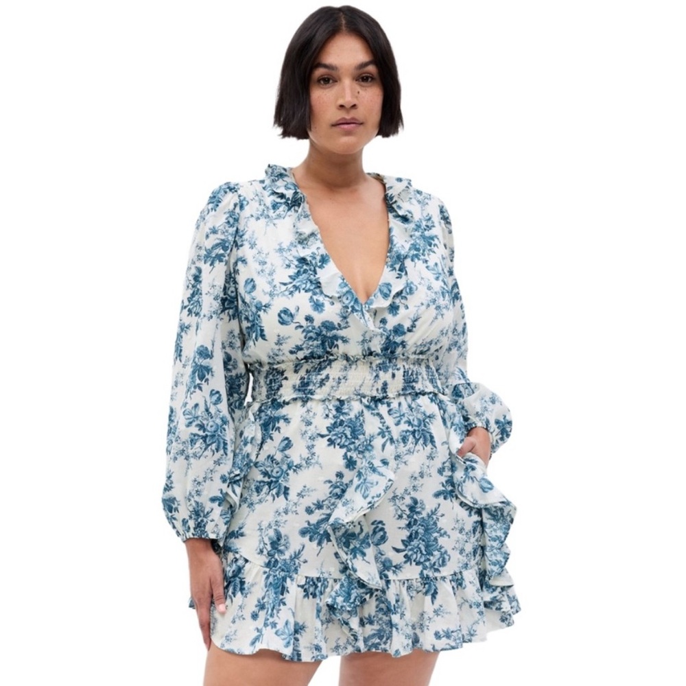 Blue Floral LoveShackFancy Mini Dress